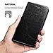 icarercase Premium PU Leather Folio Flip Cover with Kickstand and Credit Slots Compatible for Phone 106 Black