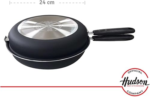 Miniatura 3 de HUDSON BEST KITCHENWARE  Sartenes antiadherentes negros omelette de 9.5 pulgadas