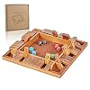 ApudArmis 4-Way Shut The Box, Large Wooden Board Game Set with Dice, 4 Ways Play Shut-The-Box for Kids Learning Addtion…