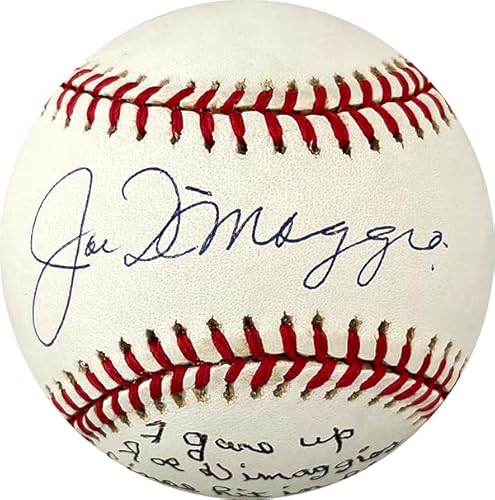 Joe DiMaggio & Al Milnar Autographed Official AL Baseball with 56 Game Hitting Streak Inscription PSA