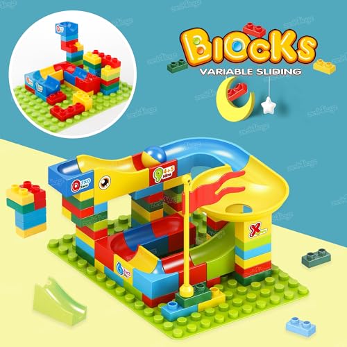 Image of Zest 4 Toyz 66 pcs Building Blocks for Kids Construction Toy with Slide Set Educational Learning and Early Development Toy