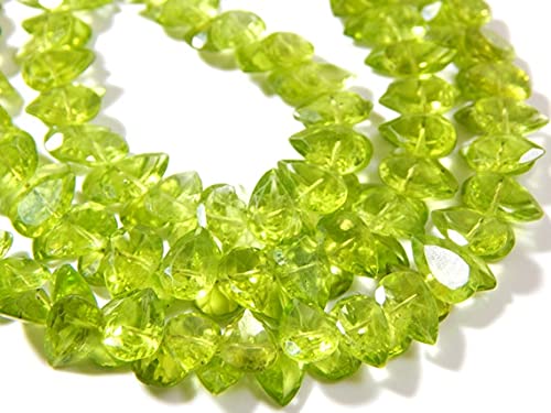 Peridot poire facettée en pierres véritables LKBEADS, gemmes haut de gamme pour joaillerie