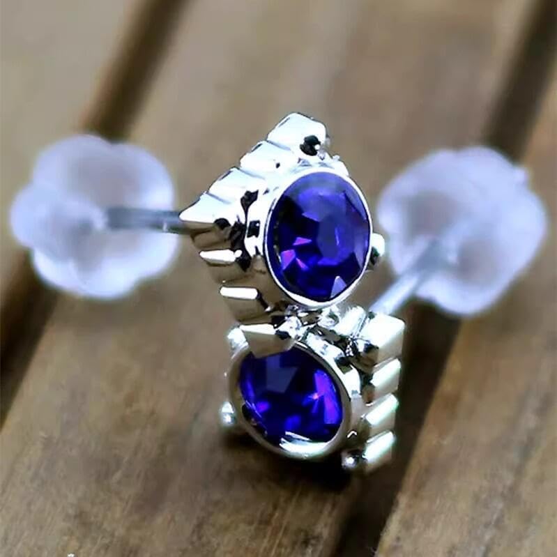 Amazon.co.jp: 黒執事 シエル イヤリング 耳針 アクセサリー 青い宝石