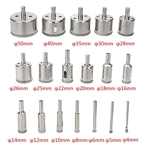 Set de brocas diamantadas para vidrio y azulejos 18 piezas miniatura 2