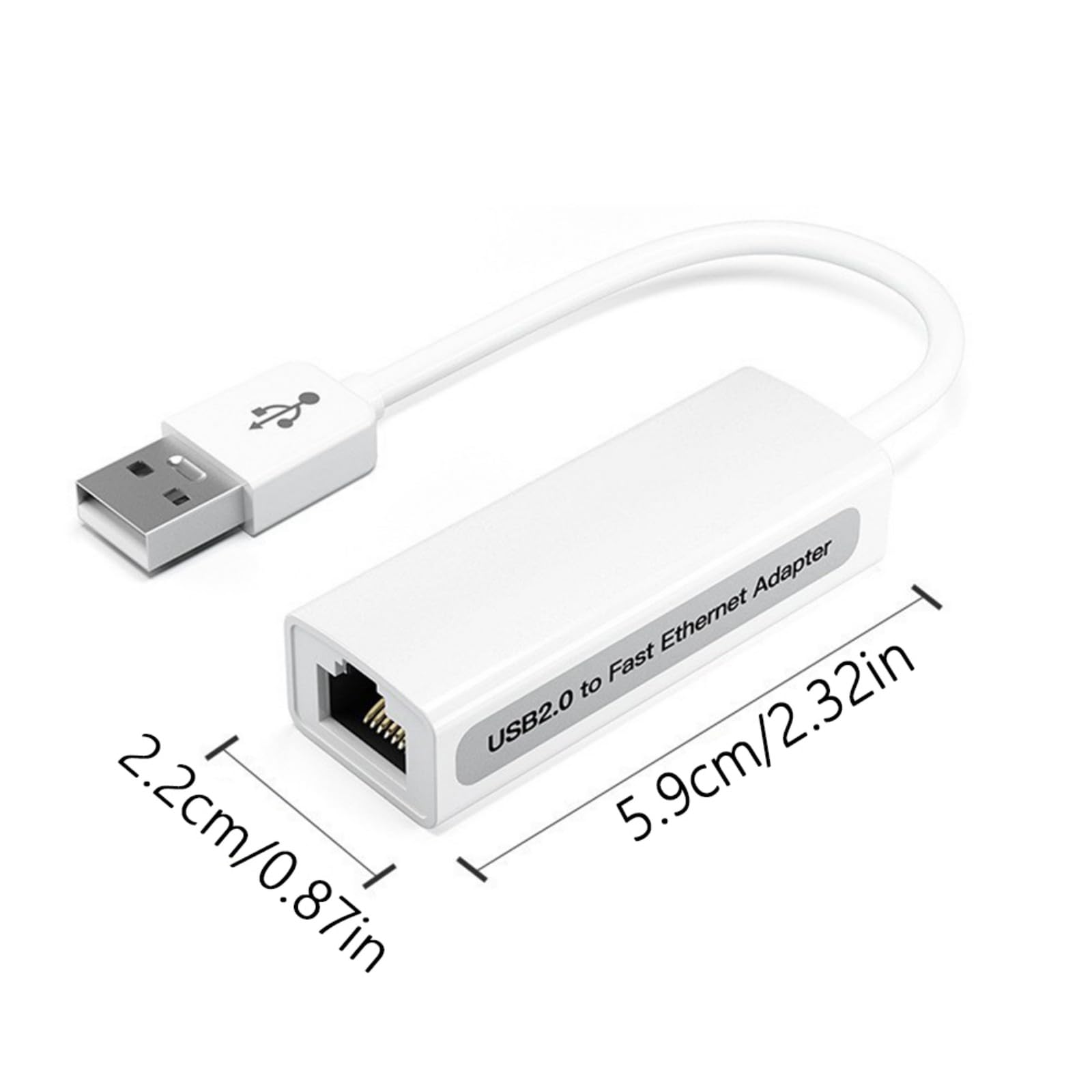 RTL8152B Adaptateur Ethernet USB 2.0 vers RJ45 10/100Mbps Carte réseau