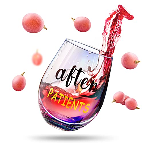 Fondblou Before Patients After Patients Set, 12Oz Coffee Mug & 18Oz Wine Glass, Gifts Idea For Nurses,Doctors,Dentists,Hygienists,Assistants,Physician,Rn,Unique Birthday Graduation Nurses Day Gifts #TOP3