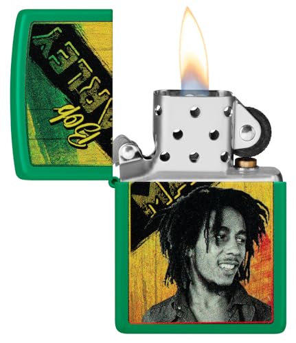 Encendedor Zippo Bob Marley Verde miniatura 3