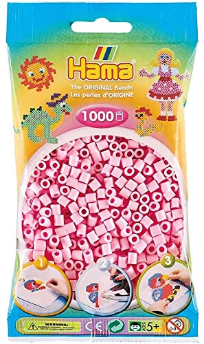 Hama Perles Taille Midi, Plastique, Rose, Unique, Set de 1000 Pièces