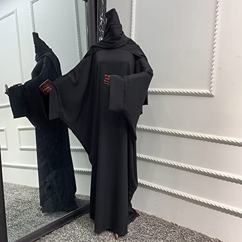 Muslim Dress for Women Pakistani Kaftan Abaya Robe + Hijab Arabic Islamic Prayer Clothes Dubai Outfits3