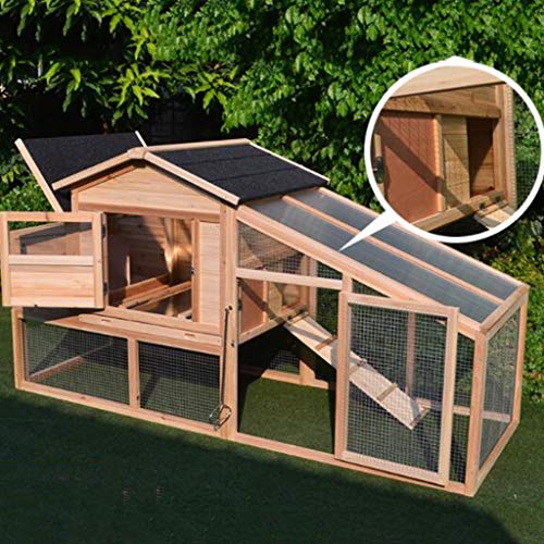 Hühnerstall Outdoor Heavy Duty Hühnerstall mit Auslauf Freilandhaltung Kaninchen Haustierstall Haus Hölzerne Zuchtbox… – Bild 7