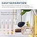 Csdtylh Mini Spray Bottle, Clear Plastic Empty Sample Containers, Fine Mist Perfume Travel Refillable Spray Bottle Perfume Atomizer Small Portable Bottle for Cleaning, Travel, Essential Oils (60, 5ml)