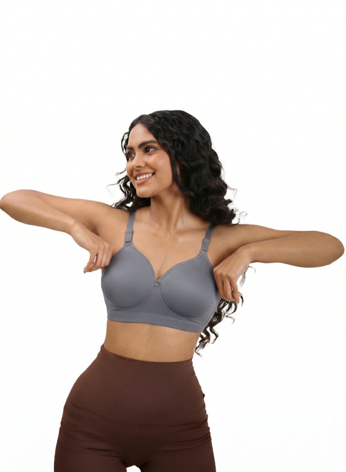 blossom Full Frame Women’s Full Coverage Minimizer Bra | Concealed Elastic Band | Wire-Free, Non-Padded | Supportive Straps & Adjustable Back Hook-picture-29