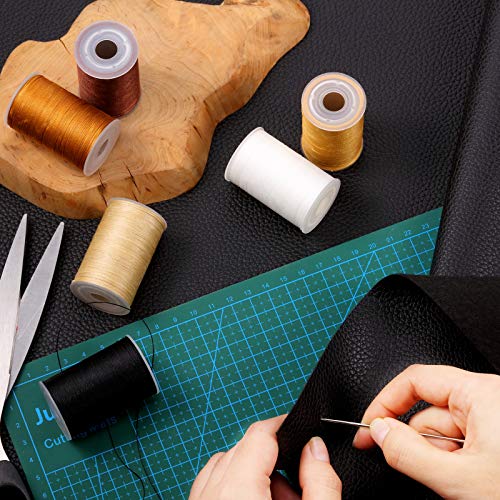 Hilo de tapicería fuerte encerado 6 rollos con aguja para coser miniatura 5