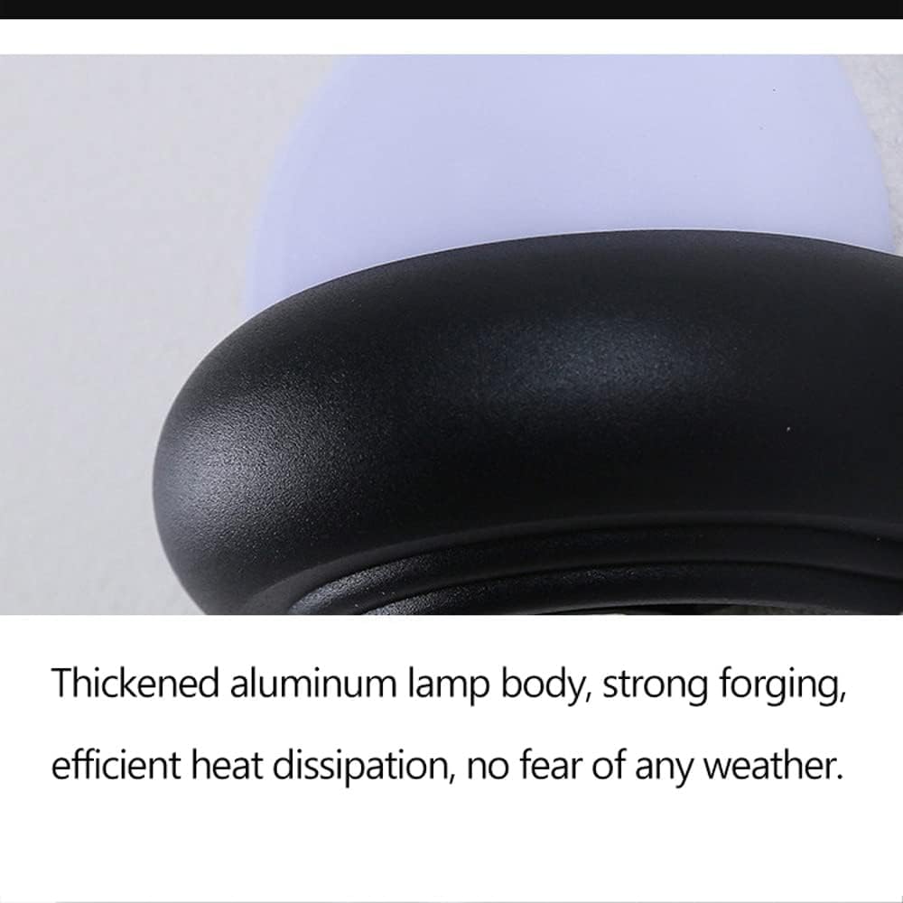 Wytrzymała i wytrzymała zewnętrzna lampa ścienna LED, oświetlenie pionowe, nowoczesne lampy zewnętrzne, lampa sferyczna do wnętrz, sypialni, ogrodu, domu i patio.