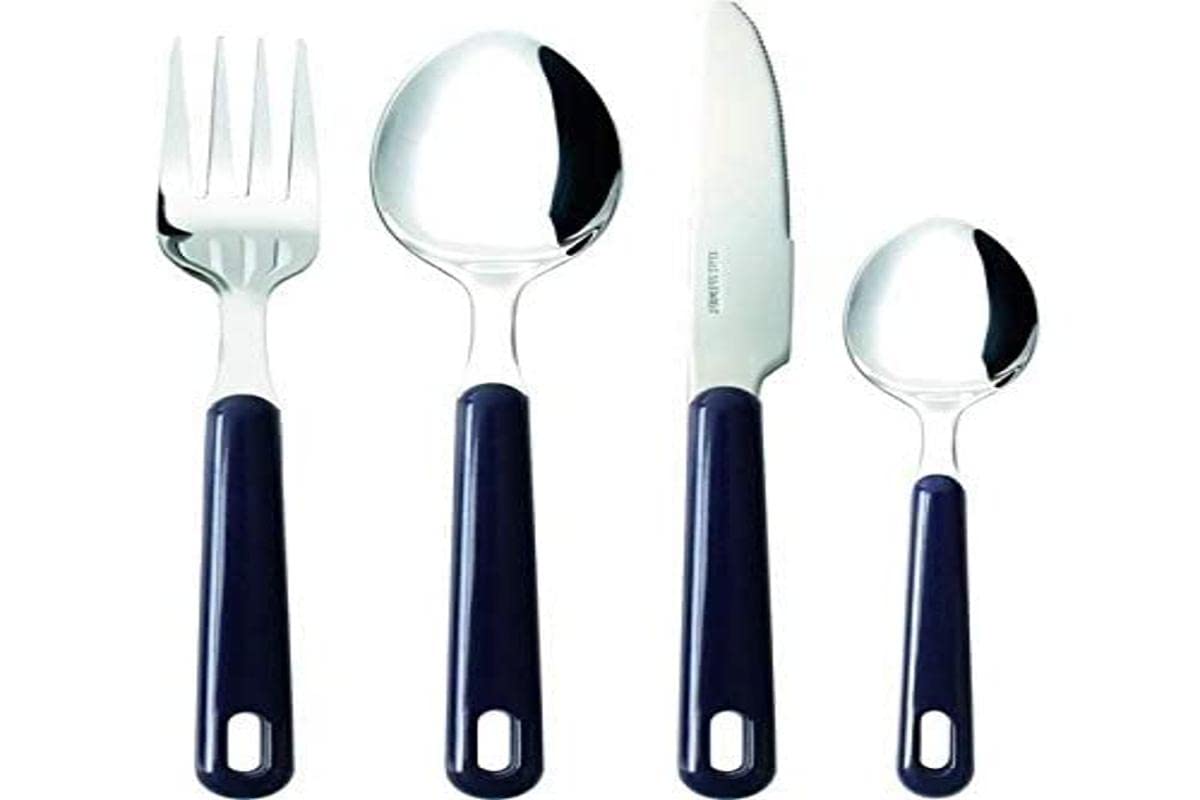 BRUNNER Besteckset 16-tlg Edelstahl mit gelochtem Kunststoffgriff