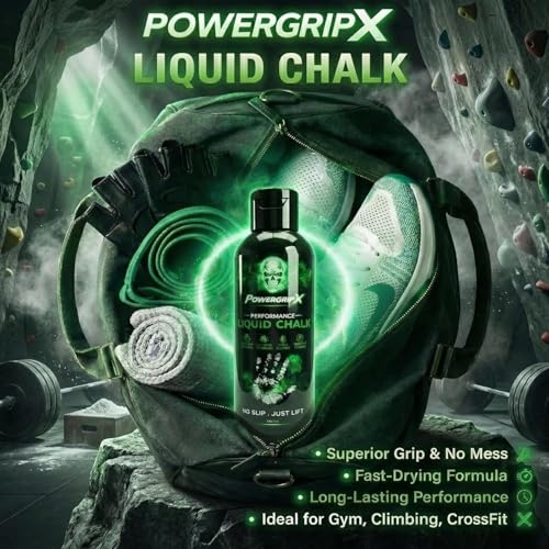 Image of Power GripX Liquid Chalk for Gym, Weightlifting, Climbing & Calisthenics | Long Lasting Sweat Resistant Grip | Professional Liquid Chalk for Men & Women (100 ML)