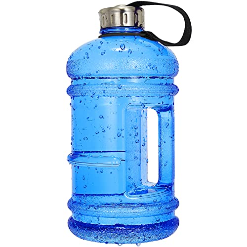 Bouteille d'eau de 2,2 l en plastique PETG sans BPA avec une poignée ergonomique intégrée
