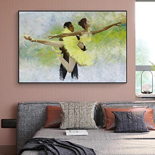 Toile art abstrait ballerine de qualité galerie pour grand mur