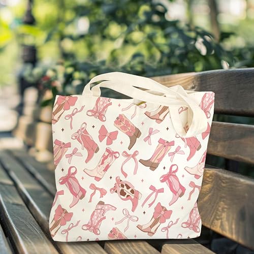 Bolso Tote Rosa con Lazo para Mujer miniatura 3