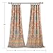 Greenland Home Fashions Collection Window Treatment, Curtains, Tiers, Draperies, Panels, Lined with Tiebacks, 42