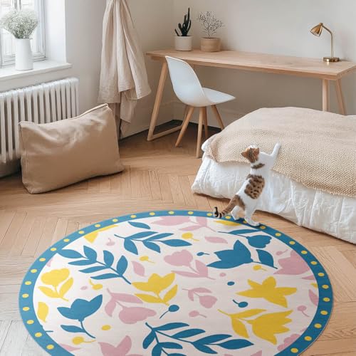 Tapis vinyle fleurs pastel pour une deco de sol douce dans la chambre - 3
