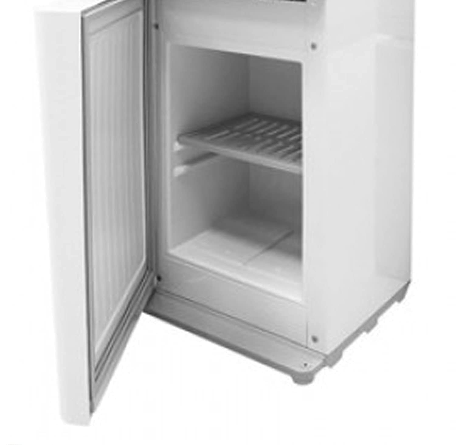 Dispensador de agua fría y caliente. De suelo. Con mininevera para bebidas