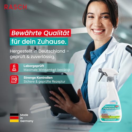 RASCH HOME DEFENDER® Ungezieferspray [500ML] - Ungeziefer Spray für die Wohnung - Ungezieferabwehrspray - Insektenspray - Insektenschutzspray - Insekten & Ungezieferraumspray
