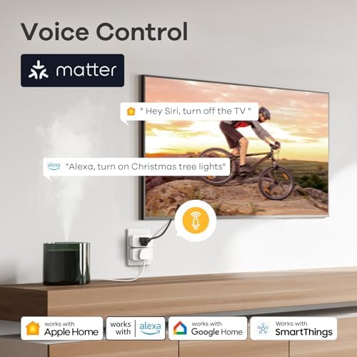 Linkind Matter Smart Plug, Work with Apple Home, Alexa, Siri, Google Home - 3