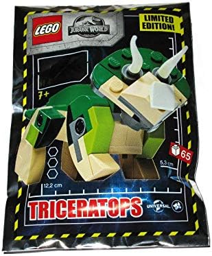 Miniatura 4 de LEGO Jurassic World - Juego de mini dinosaurio triceratops 65 piezas
