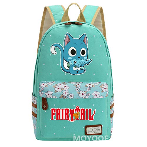 Anime Fairy Tail SD Happy Carla Lily Mochila Costume Mujer Daypack 1