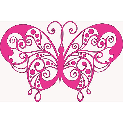 Poster de papillon rose stylisé grand format affiche murale nature animaux 91x138