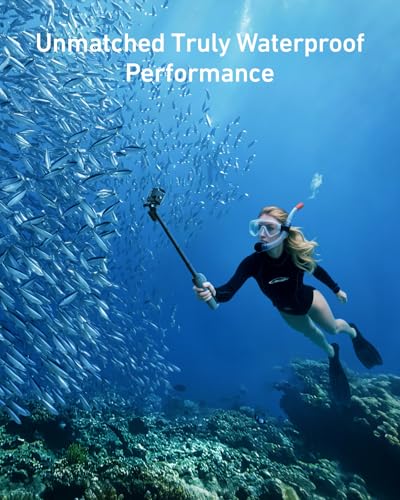 Image of Underwater Bluetooth Selfie Stick for GoPro Hero 13 12 11 10 9 8, 33inch Waterproof Extendable Pole with Remote, 21 Hours Shooting for Diving Surfing Snorkeling, Perfect for Stunning Underwater Shots