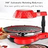 NEWCES Safety Certification 1390W Electric BBQ Grill Health Barbecue Grill Automatic Rotation Korean Non Stick Pan Plate Infrared Smokeless Grill for BBQ Party Black #3