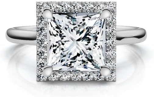 1-5 Ct Princess Moissanite Engagement Ring 10k 14k 18k Rose Gold & 925 Sterling Silver Solitaire Engagement Ring Christmas gift for Women