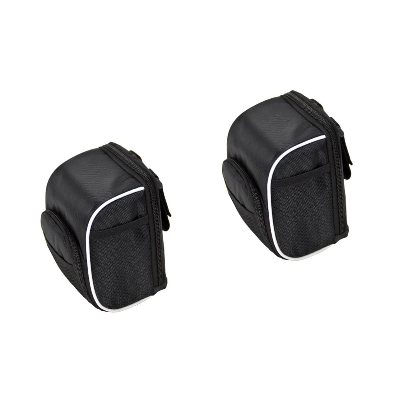 2piezas Bolsa Manillar para Bicicleta Plegable Almacenamiento Delantero para Ciclismo Compatible Bicicletas De y Urbanas Color Negro
