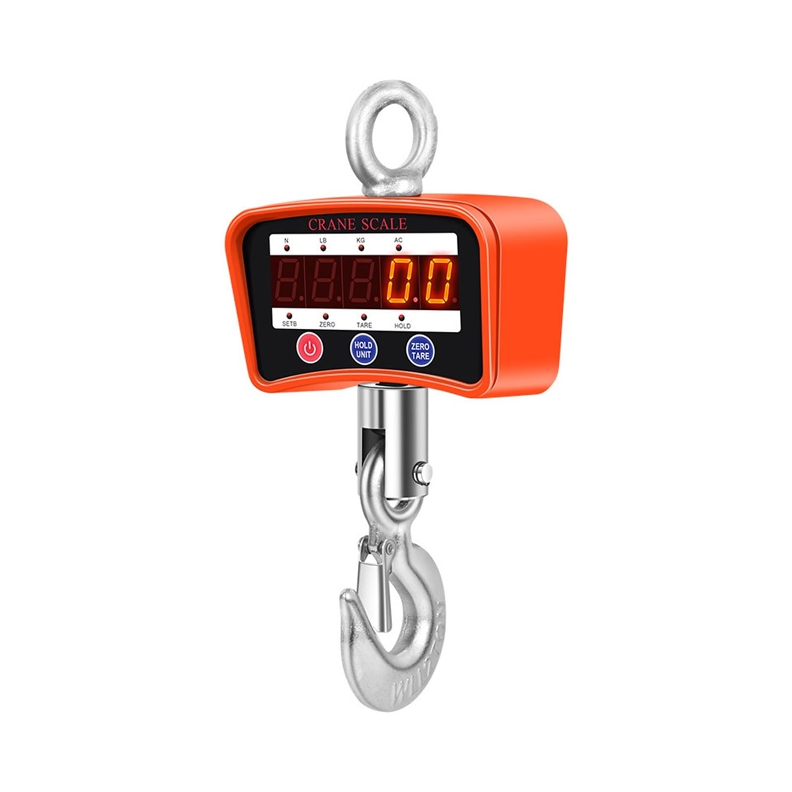 JVDDI Digital Hanging Scale Mini LED Digital Crane Scale Hanging Hook Weighing Balance 300kg / 500kg 1000kg Capacity Heavy Duty Crane Hook(1000kg)