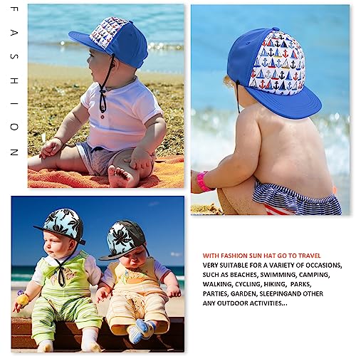 Kids Baseball Hat Visor, Toddler Boy Girl Sun Protection Hat Cotton Hats,Sun Hat For Baby Little Girls Boys Children (6-24 Months,Blue -1Pcs) #TOP6
