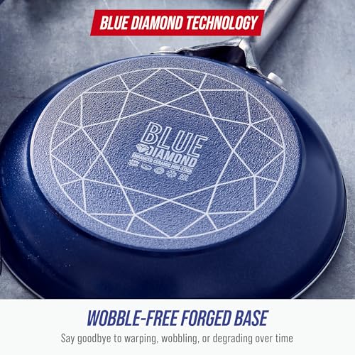 Blue Diamond 8" Diamond-Infused Ceramic Nonstick Skillet — view 7