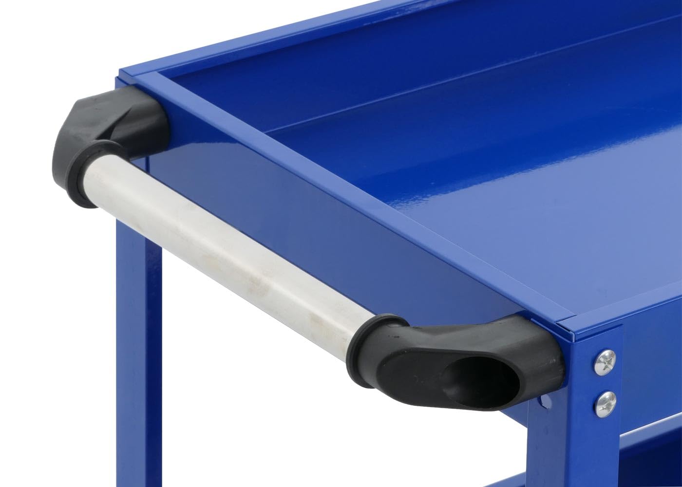 Mendler Carro de herramientas HWC-M25, carro de taller de transporte, ruedas de 3 estantes, acero 73 x 73 x 36 cm, azul