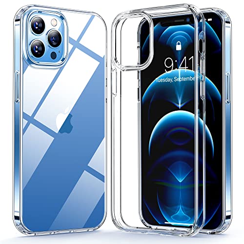 USLAI Silikon Handyhülle für iPhone 12 Hülle/iPhone 12 Pro Hülle, [Vergilbungsfrei] [Militärischer Fallschutz] Stoßfeste Kratzfeste Schutzhülle Case iPhone 12/12 Pro - Durchsichtig Cover