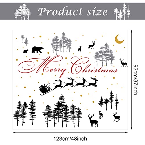 Vinilos decorativos de pared de Navidad 3 hojas bosque infantil miniatura 2