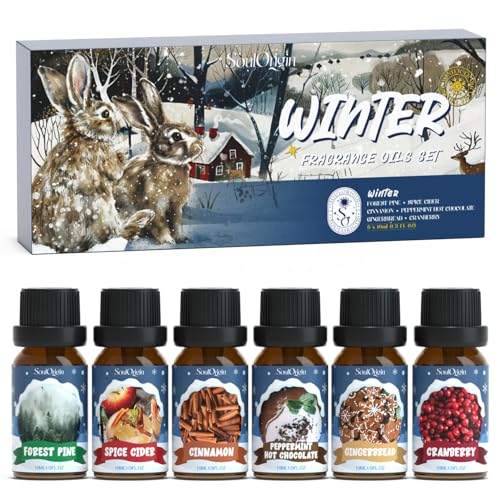 SoulOrigin Winter Essential Oils Set, Fragrance Oil Gift Set for