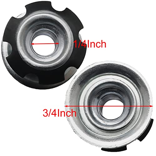 Image of 10pcs Metal Threaded Star Type Insert for 3 /4 inch Round Tubing, Star Type Threaded Round Tubing Inserts