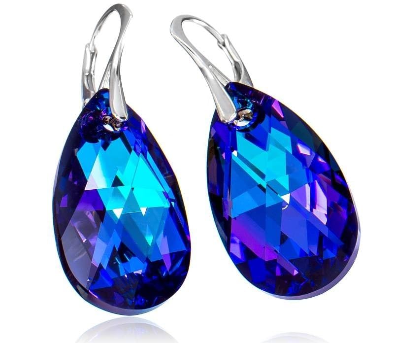 Boucles d'oreilles Heliotrope argent 925 anti-allergie Arande