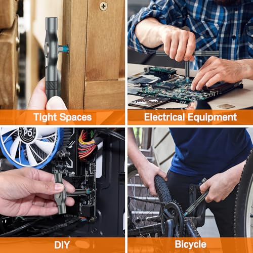 34 in 1 Magnetic Screwdriver Set, DIY Ratchet Screwdriver Set, Multi Bit Magnetic Drive Sets with Ratcheting Handle, Handy Repair Tool Kit for Electronics, Bike, Furniture, DIY, Computer