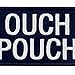Ouch Pouch Embroidered Patch Tactical Moral Applique Fastener Hook & Loop Emblem, White & Black