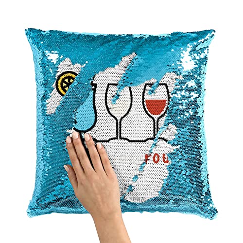 Coussin paillettes turquoise vin la solution decorative pour soirees - 3
