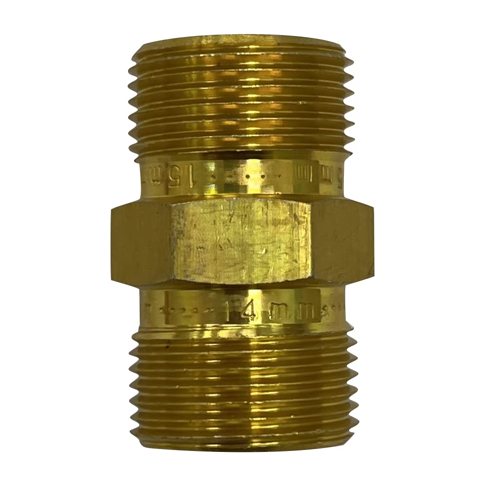 Simpson Cleaning 104049 Replacement M22 Adapter for Pressure Washer Pumps Up to 4000 PSI, Aluminum, 14/15mm ID, Gold