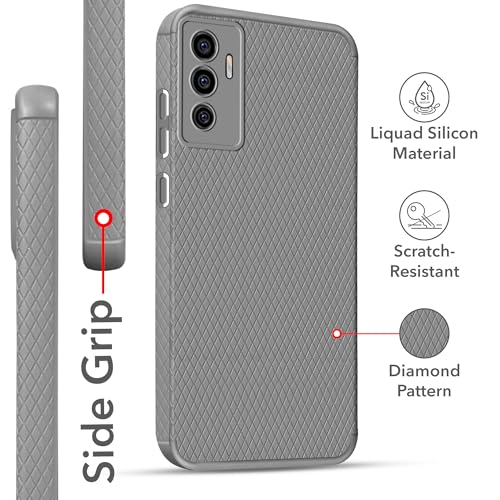 Image of Jkobi Back Cover Case for Vivo V23e 4G | 5G (Liquid Silicone | Side Grip | Camera Protection)
