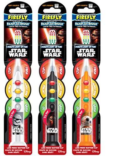 Firefly Star Wars Ready Go Soft Toothbrush with Suction Cup (Color may vary) (1 pack)